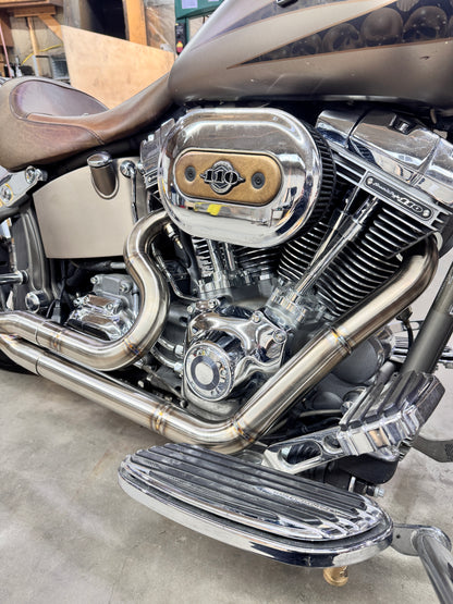 Twin cam softail 2 into 1 exhaust (99-17) Bernings Performance