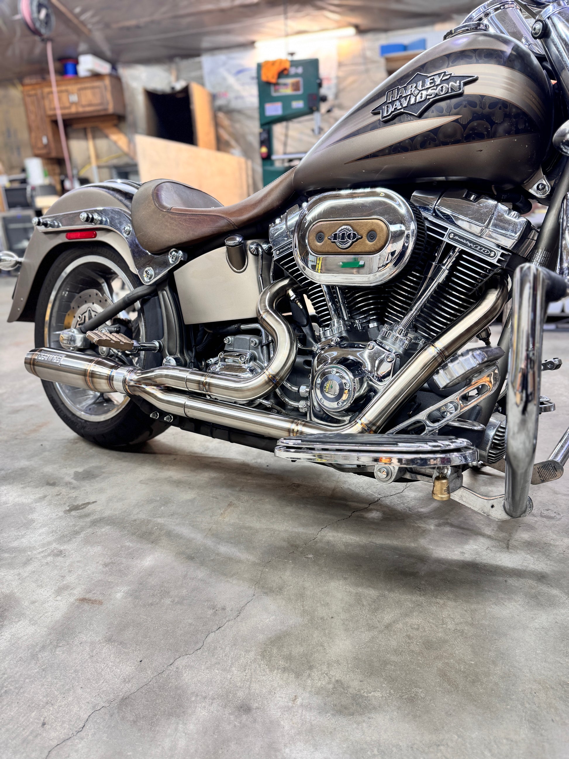 Twin cam softail 2 into 1 exhaust (99-17) Bernings Performance